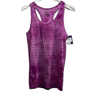Champion Pink Tie Dye Razor Ribbed Dry Wicking Racerback Tank Top Size XL